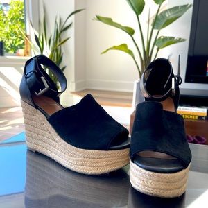 Black Platform Wedges